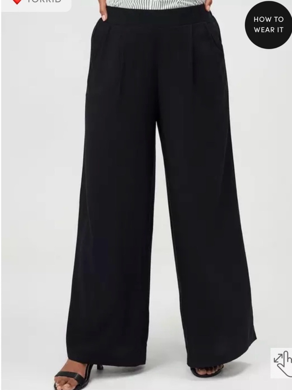 NWT Torrid High Rise Pull on Chalis Wide Leg Pants Size 4